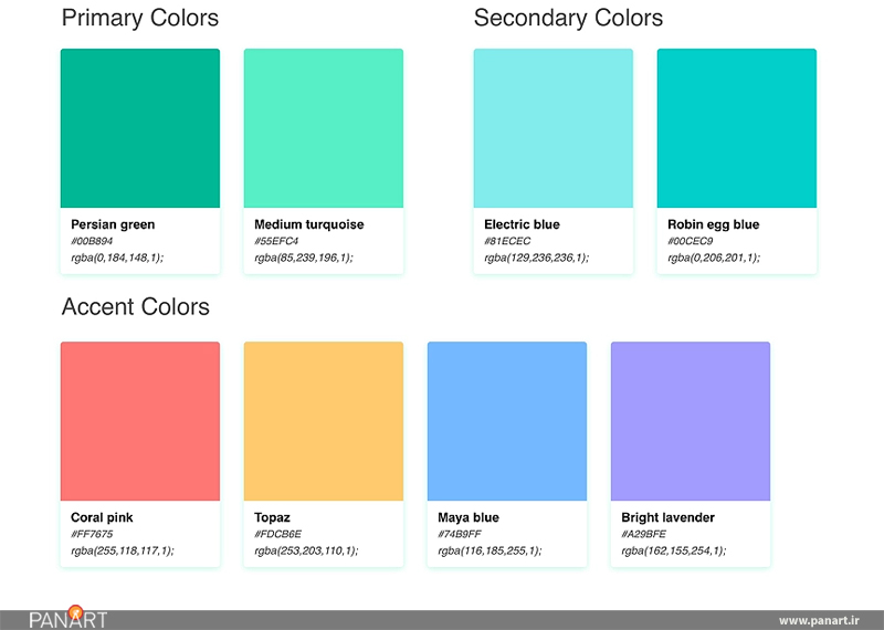 ساختار کلی رنگ در هویت بصری